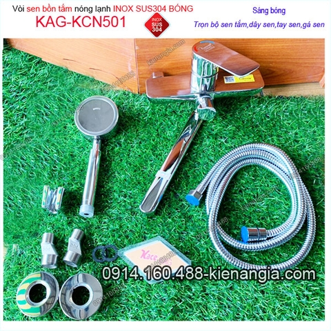 Vòi sen bồn tắm nằm inox sus304 bóng KAG-KCN501