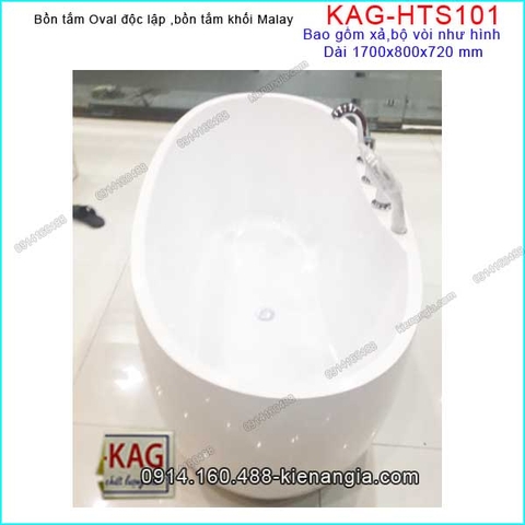 Bồn tắm oval độ lập có vòi 170x80-cm-KAG-HTS101