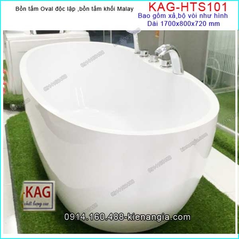 Bồn tắm oval độ lập có vòi 170x80-cm-KAG-HTS101