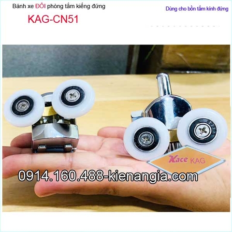 Bánh xe đôi cửa lùa bồn tắm kiếng đứng KAG-CN51