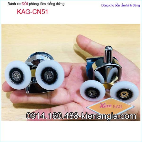 Bánh xe đôi cửa lùa bồn tắm kiếng đứng KAG-CN51