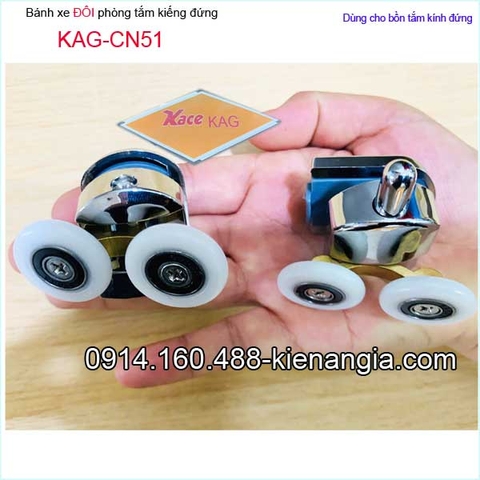 Bánh xe đôi cửa lùa bồn tắm kiếng đứng KAG-CN51