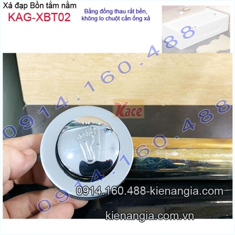 Bộ xả bồn tắm dài xả đạp bằng đồng thau KAG-XBT02