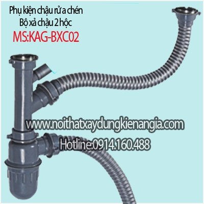 Bộ xả chậu rửa bát 2 hộc KAG-BXC02