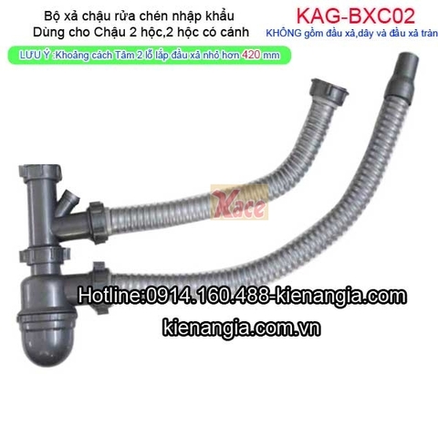 Bộ xả chậu rửa bát 2 hộc KAG-BXC02