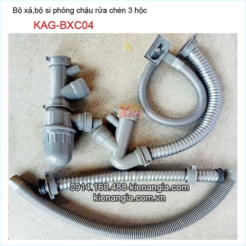 Bộ xả chậu rửa bát 3 hộc KAG-BXC04