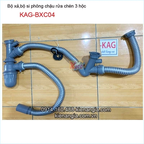 Bộ xả chậu rửa bát 3 hộc KAG-BXC04