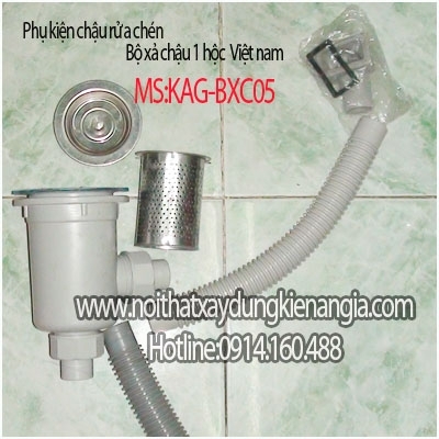 Bộ xả chậu rửa chén 1 hộc KAG-BXC05