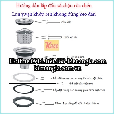 Bộ xả chậu rửa chén 1 hộc KAG-BXC13