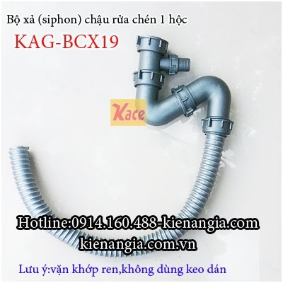 Bộ xả chậu rửa chén 1 hộc KAG-BXC19