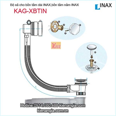 Bộ xả cho bồn tắm Inax KAG-XBTIN