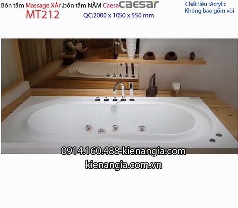 Bồn dài xây Caesarbồn nằm 2 mét massage Caesar-MT212