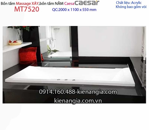 Bồn dài xây Caesarbồn nằm 2 mét massage -Caesar-MT7520