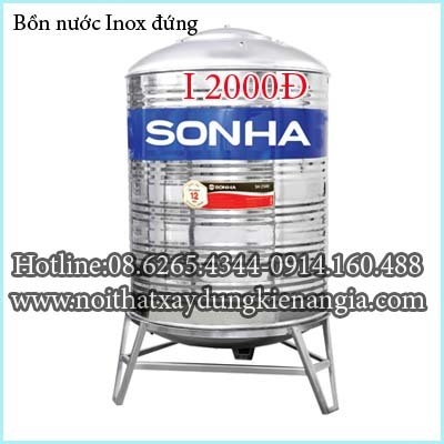 Bồn nước inox đứng Sơn Hà I 2000Đ