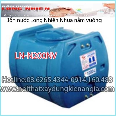Bồn nước nhựa nằm vuông Long Nhiên LN_N200NV