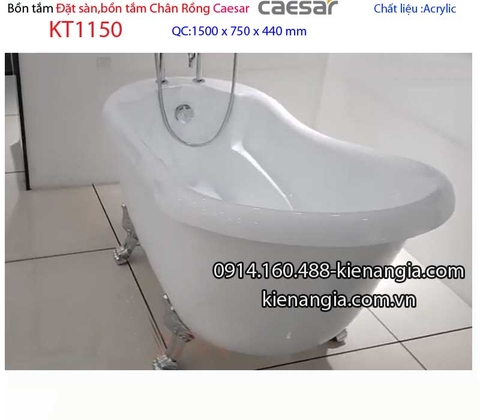 Bồn tắm chân rồng đặt sàn Caesar-KT1150