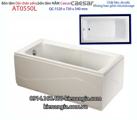 Bồn tắm dài chân yếm 15 mét Caesar-AT0550L