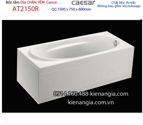 Bồn tắm dài chân yếm 15 mét Caesar-AT2150R