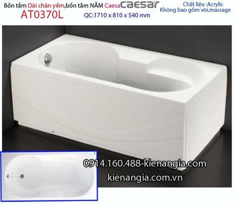 Bồn tắm dài chân yếm 17 mét Caesar-AT0350L