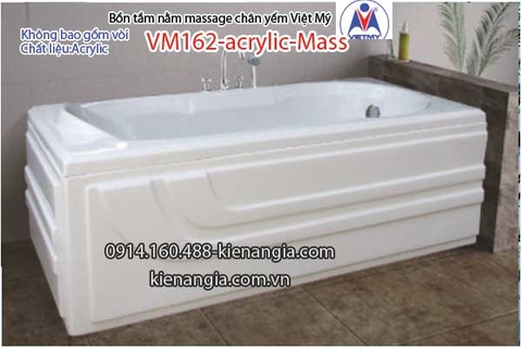 Bồn tắm dài massage acrylic 16m Việt Mỹ 162
