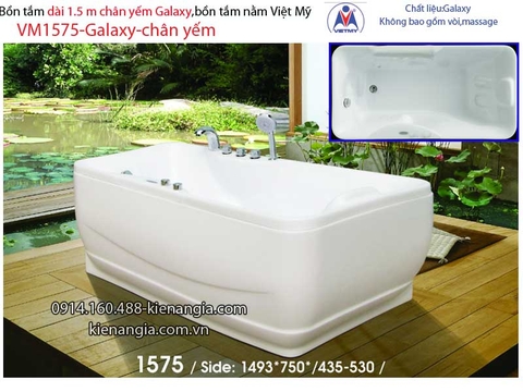 Bồn tắm dài Việt Mỹ galaxy chân yếm 15 mét VM1575-Galaxy