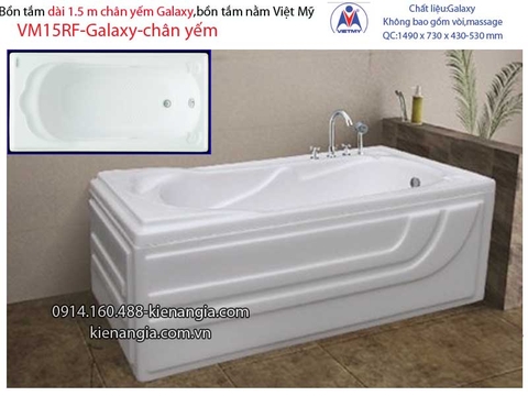 Bồn tắm dài Việt Mỹ galaxy chân yếm 15 mét VM15RF-Galaxy