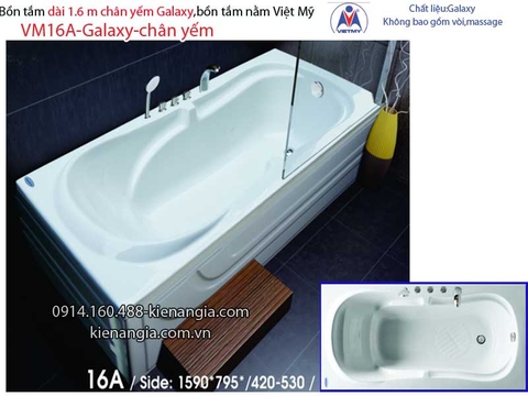 Bồn tắm dài Việt Mỹ galaxy chân yếm 16 mét VM16A-Galaxy