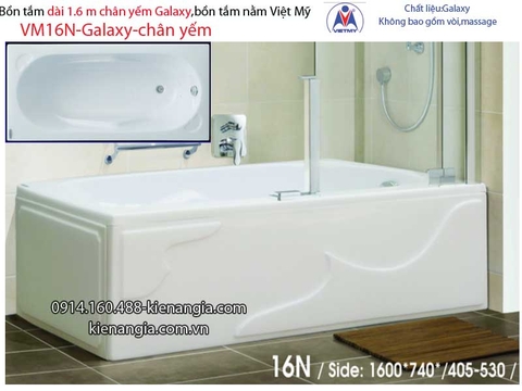 Bồn tắm dài Việt Mỹ galaxy chân yếm 16 mét VM16N-Galaxy