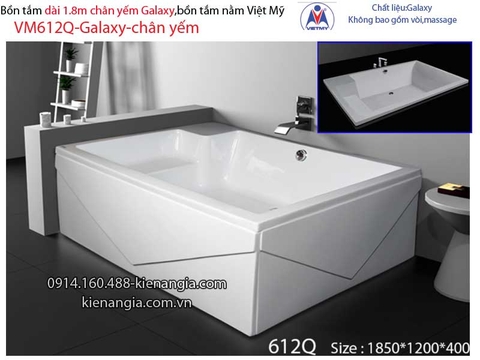 Bồn tắm dài Việt Mỹ galaxy chân yếm 16 mét VM612Q-Galax