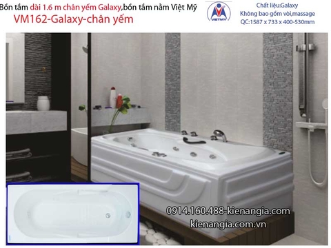 Bồn tắm dài Việt Mỹ galaxy chân yếm 17 mét VM162-Galaxyy
