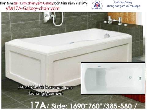 Bồn tắm dài Việt Mỹ galaxy chân yếm 17 mét VM17A-Galaxy