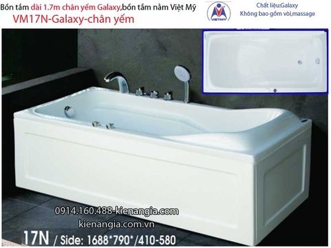 Bồn tắm dài Việt Mỹ galaxy chân yếm 17 mét VM17N-Galaxy