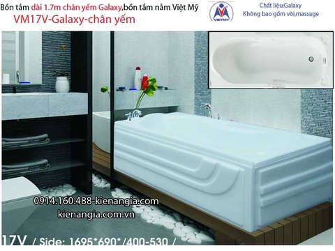 Bồn tắm dài Việt Mỹ galaxy chân yếm 17 mét VM17V-Galaxy
