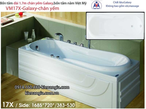 Bồn tắm dài Việt Mỹ galaxy chân yếm 17 mét VM17X-Galaxy