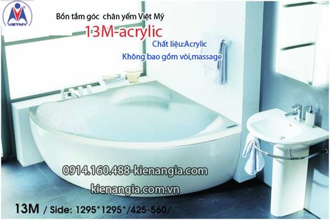 Bồn tắm góc 13m chân yếm Việt Mỹ VM13M-Acrylic