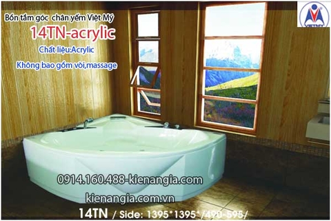 Bồn tắm góc 14m chân yếm Việt Mỹ VM14TN-Acrylic