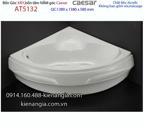 Bồn tắm góc chân yếm 13 mét Caesar-AT5132