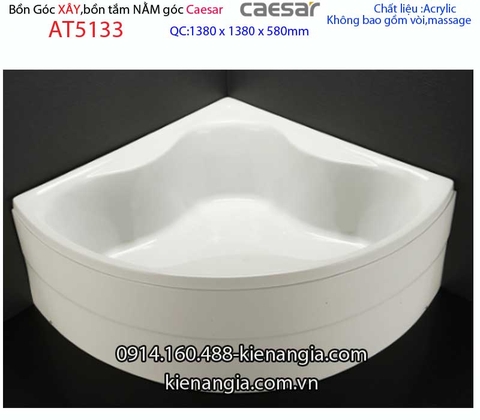 Bồn tắm góc chân yếm 13 mét Caesar-AT5133