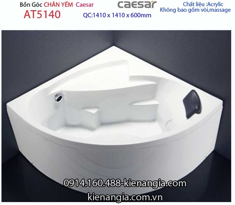 Bồn tắm góc chân yếm 14 mét Caesar-AT5140