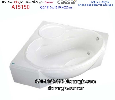 Bồn tắm góc chân yếm 15 mét Caesar-AT5150