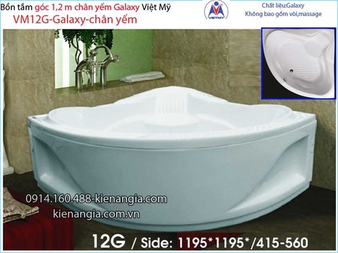 Bồn tắm góc galaxy chân yếm 12 mét  Việt Mỹ VM12G-Galaxy