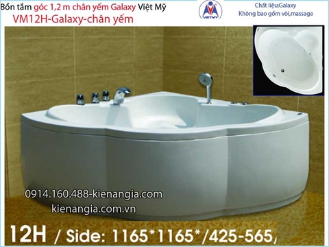 Bồn tắm góc galaxy chân yếm 12 mét  Việt Mỹ VM12H-Galaxy