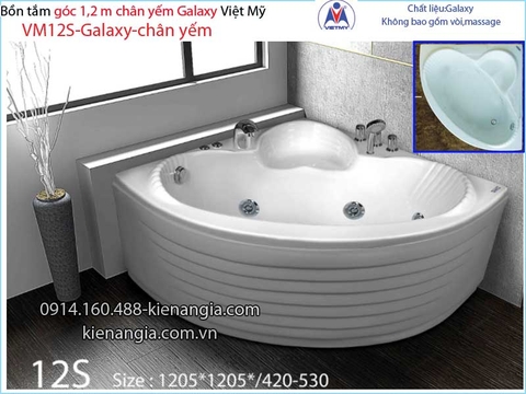 Bồn tắm góc galaxy chân yếm 12 mét  Việt Mỹ VM12S-Galaxy