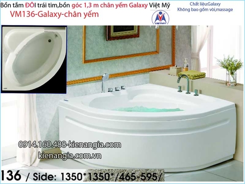 Bồn tắm góc galaxy chân yếm 13 mét  Việt Mỹ  VM136-Galaxy