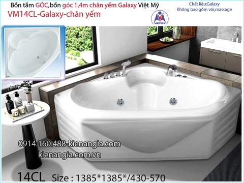 Bồn tắm góc galaxy chân yếm 14 mét  Việt Mỹ  VM14CL-Galaxy