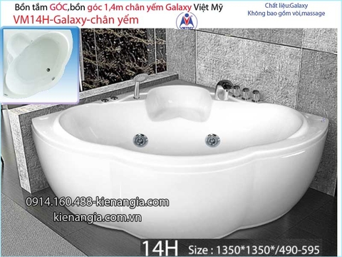Bồn tắm góc galaxy chân yếm 14 mét  Việt Mỹ  VM14H-Galaxy