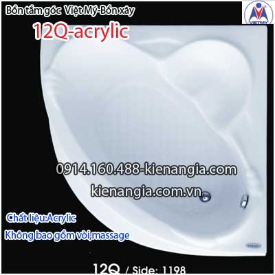 Bồn tắm góc xây acrylic Việt Mỹ 12 mét VM12QAcrylic