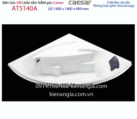 Bồn tắm góc xây Caesar 14 mét AT5140A