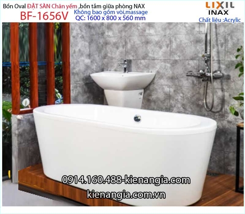 Bồn tắm Inax đặt sànbồn tắm lập thể INAX BF-1656V