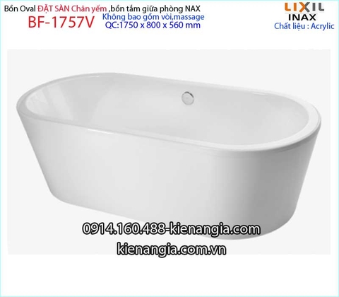 Bồn tắm Inax đặt sànbồn tắm lập thể  INAX-BF1757V